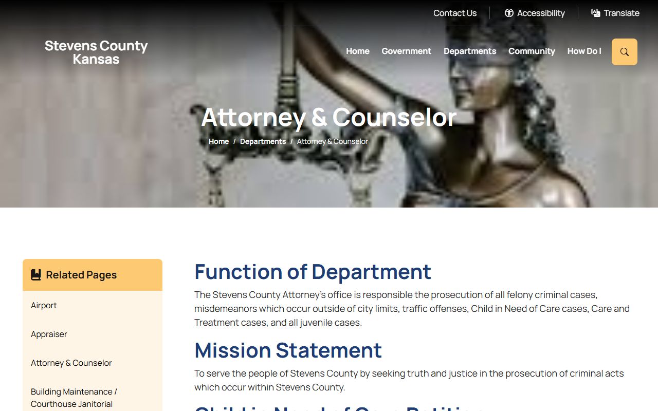 Stevens County criminal court records Stevens County Attorney and Counselor source
