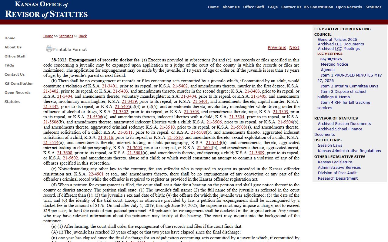 Stevens County district court juvenile expungement statute