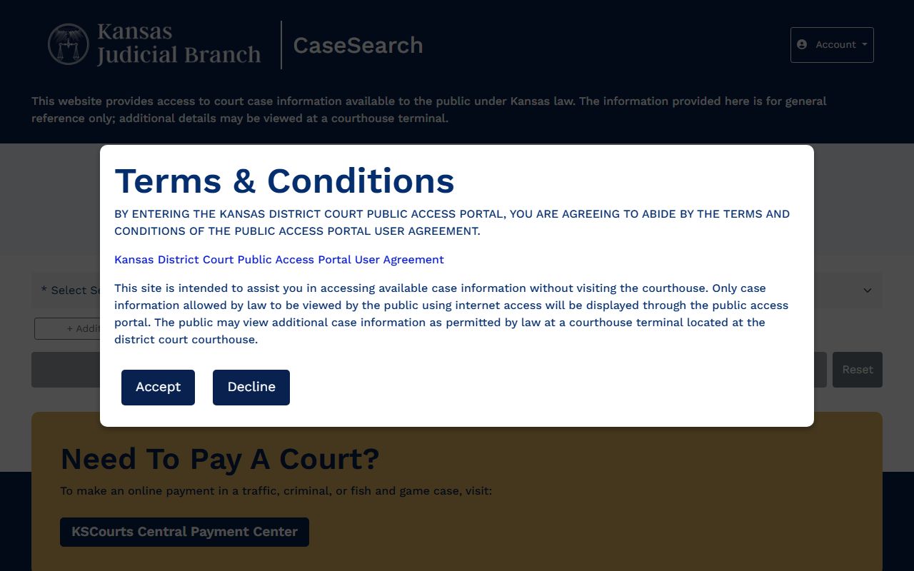Stevens County court records Kansas CaseSearch portal