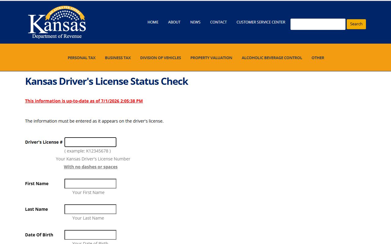 Stevens County traffic court records Kansas driver's license status check